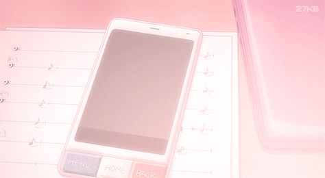 Anime Phone Gif, Anime Phone Aesthetic, Aesthetic Anime Gif, Phone Gif, Gif Kawaii, Paper Phone, Phone Anime, Casa Anime, Anime Phone