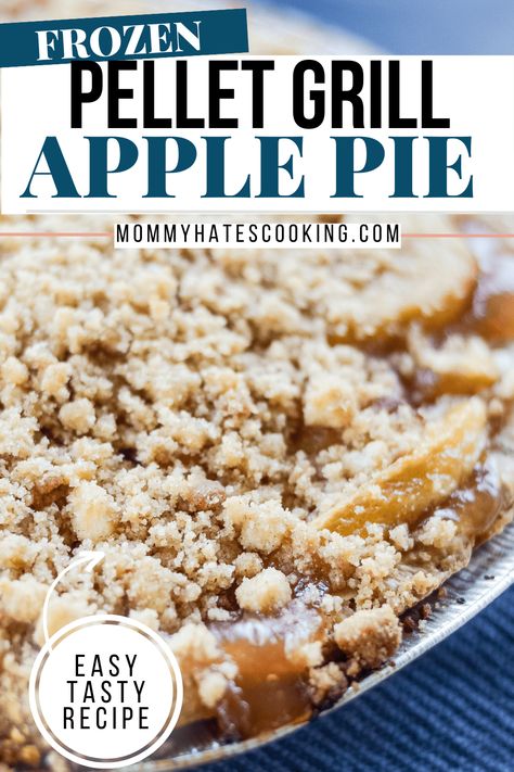 Using a frozen apple pie similar to Marie Callender's, make this Pellet Grill Smoked Apple Pie in just about an hour! Smoked Apple Pie, Frozen Apple Pie, Frozen Apple, Apple Pie From Scratch, On The Smoker, Freezing Apples, Frozen Pie, Pellet Grill Recipes, Homemade Caramel Sauce