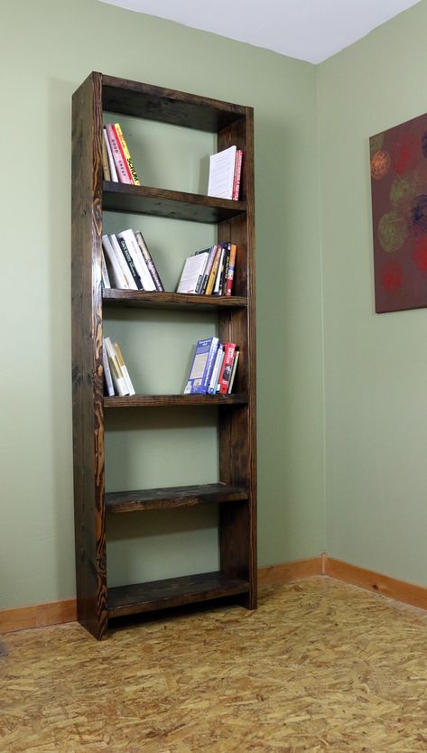 Homemade Bookcase Diy, How To Make Book Shelves Easy Diy, Cheap Diy Bookshelf, Easy Book Shelves Diy, Diy Standing Bookshelf, Diy Book Shelves Easy Cheap, Creative Bookshelves Diy, Homemade Bookshelf, Make A Bookshelf