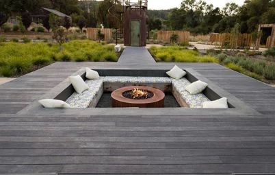 How Much That Next Landscape Project Might Cost Sunken Patio, Sunken Fire Pits, Fire Pit Ideas, Outdoor Fire Pit Designs, Types Of Fire, Metal Fire Pit, Outdoor Space Design, Fire Pit Seating, Patio Fire Pit