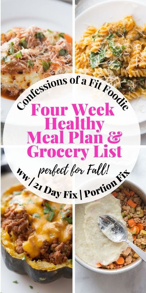 Looking for healthy meal plans with tons of yummy fall and winter meals that the whole family will love?  Enjoy this printable meal plan with healthy dinner ideas that is super helpful during busy weeks where you just want to print a healthy grocery list and head to the store or schedule a grocery pick up! Weekly Meal Plan Family, Easy Healthy Meal Plans, Week Of Healthy Meals, Healthy Menu Plan, Family Meal Planning Healthy, Healthy Weekly Meal Plan, Family Meal Prep, Meal Planning Menus, Meal Plan Grocery List