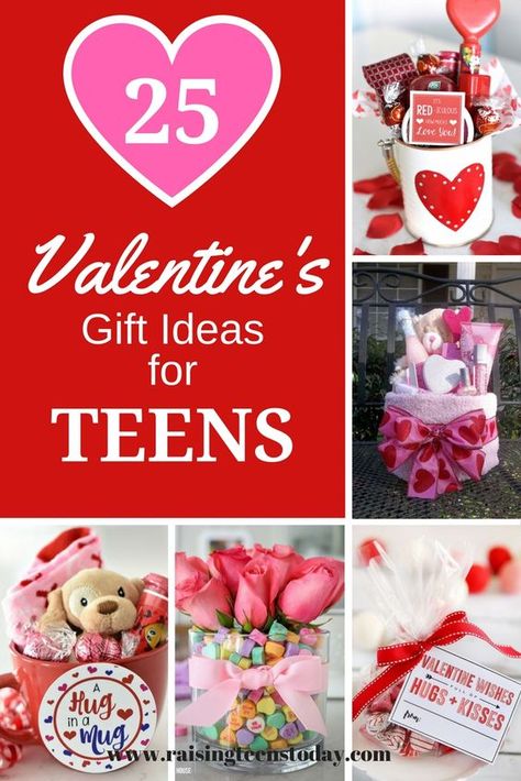 25 Simple DIY Valentine's Gift Ideas for Teens! #valentinesday #valentinesdaygiftideas #valentinesdaygift Boyfriend Basket, Teen Valentine Gifts, Valentine Gift For Daughter, Gift Ideas For Teens, Cadeau St Valentin, Hadiah Valentine, Valentine Gifts For Girls, Valentine Gift Baskets