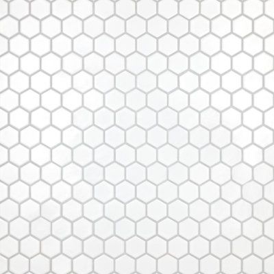 As a modern, enlarged deviation from the classic hexagon mosaic, our Hudson Due Hex porcelain floor and wall mosaic tile instantly elevate spaces through a refreshing dose of geometric design. This porcelain tile features a uniformly glazed surface with a smooth texture and powder blue color tone. It offers a versatile appearance that is unique yet simplistic enough to integrate into any design, ranging from traditional style renovations to modern home projects. Its impervious, frost-resistant, Hexagon Floor, Wall Mosaic, Fireplace Facade, Powder Blue Color, Mosaic Floor, Merola Tile, Hexagonal Mosaic, Porcelain Floor, Mosaic Flooring