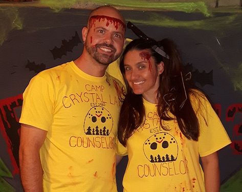 Camp Crystal Lake Party Ideas, Camp Crystal Lake Party, Crystal Lake Counselor Costume, Camp Crystal Lake Counselor Costume, Lake Party Ideas, Camp Crystal Lake Counselor, Bar Events, Lake Party, Camp Crystal Lake