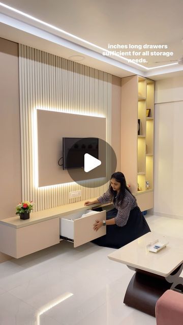 Small Tv Unit Design, Small Tv Unit Design Modern, Small Tv Unit, Japanese Apartment, Tv Unit Design Modern, Small Tv, Modern Kitchen Design Grey, Living Room Decor Fireplace, Living Room Partition Design