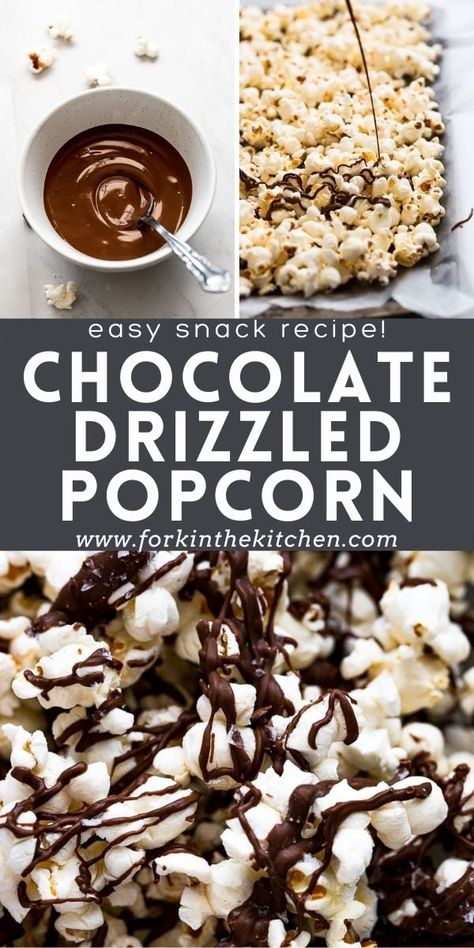 Best Way To Freeze Corn, Drizzled Popcorn, Popcorn Recipes Chocolate, Chocolate Drizzled Popcorn, Freezing Corn, Popcorn Recipes Easy, Chocolate Covered Popcorn, Snack Chocolate, Easy Popcorn