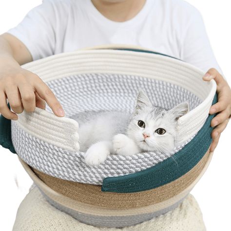 Dog Toy Basket, Cat Basket, Toy Bins, Toy Basket, Spiral Shape, Rope Basket, Cat Scratching, Basket Sets, Cotton Rope