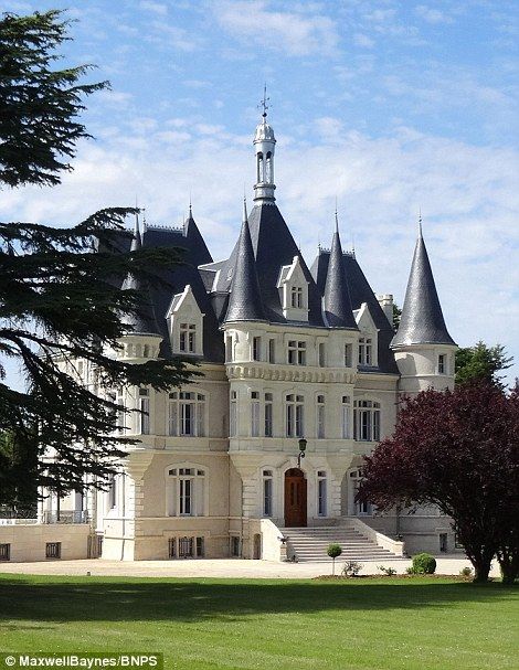 Stunning 19th century French chateau that resembles the Disney Castle goes on sale for £5million  | Daily Mail Online Medieval French Castle, Cinderella Chateau, Swiss Chateau, Parisian Chateau, French Chateau Aesthetic, French Chateau Exterior, French Chateau Mansion, European Chateau, Small Chateau