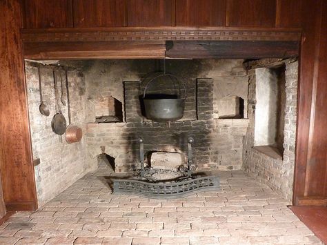 fireplaces to cook in pictures | Recent Photos The Commons Getty Collection Galleries World Map App ... Walk In Fireplace, Kitchen Fireplaces, Hanging Cauldron, Hearth Cooking, Cooking Fireplace, Big Fireplace, Primitive Fireplace, Cooking Hearth, Medieval Kitchen