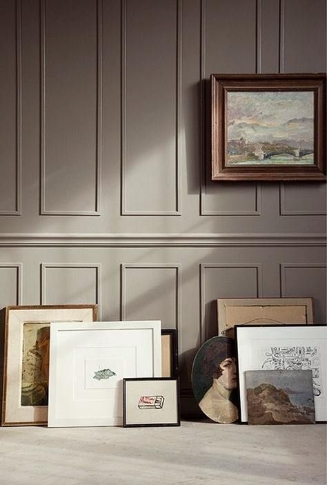 Benjamin Moore Kingsport Gray - looks like F & B Broccoli Brown Brown Grey Paint Color, Brown Grey Paint, Farrow And Ball Bedroom, Brown Paint Colors, Taupe Walls, Farrow And Ball Paint, Benjamin Moore Colors, Farrow And Ball, Grey Paint Colors