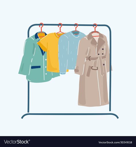 Cartoon Clothes, Dress Logo, Clothes Illustration, Hanging Clothes Racks, Logo Design Free Templates, Clothes Hanging, Clothes Pin Crafts, Clothes Rail, Logo Design Free