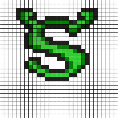 Shrek Perler, Tapeta Hello Kitty, Graph Crochet, Easy Pixel Art, Pixel Art Templates, Pixel Drawing, Pixel Crochet, Kandi Patterns, Pixel Art Grid