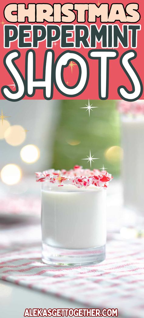 Peppermint Shots, Holiday Shot Recipes, Christmas Jello Shots, Peppermint Vodka, Christmas Drinks Alcohol Recipes, Christmas Drinks Alcohol, Christmas Shots, White Chocolate Liqueur, Christmas Breakfast Recipe