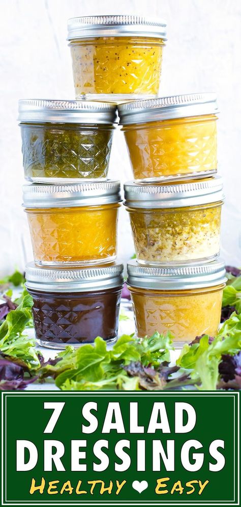 Easy Healthy Salad Dressing, Healthy Salad Dressings, Healthy Salad Dressing Recipes, Homemade Salad Dressing Healthy, Healthy Dressing, Salad Dressing Recipes Healthy, Easy Salad Dressing, Salad Mixed Greens, Fresh Salad Recipes