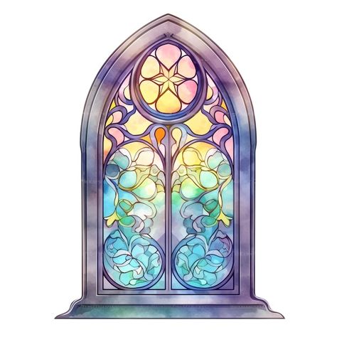 Chapel Stained Glass Windows, Pastel Stained Glass Window, Stainglass Drawing, Cute Window Drawing, Stained Glass Art Drawing, Stained Glass Window Drawing, Church Glass Windows, Stained Glass Window Tattoo, Stained Glass Drawing