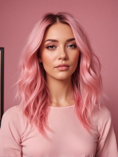 42 Pink Hair Color Ideas That Are So Good, You’ll Want to Try Them All – Scan to Talk Shades Of Pink Hair Dye, Older Woman Pink Hair, Pink Hair For Olive Skin, Pink Hair Full Head, Rooted Pink Hair, Pastel Pink Hair With Bangs, What To Wear With Pink Hair, Ombré Pink Hair, Brunette Pink Highlights