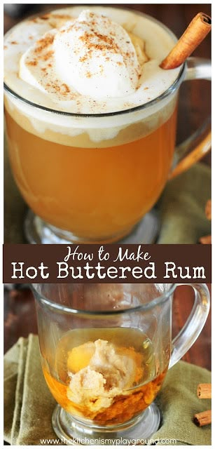 Butterscotch Hot Buttered Rum, Butter Rum Drink, Drinks With White Rum, Large Batch Party Cocktails, White Rum Drinks, Hot Butter Rum, White Rum Cocktails, Hot Buttered Rum Batter, Buttered Rum Recipe