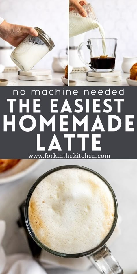 Milk Frother Recipes, Frother Recipes, Diy Coffee Drinks, How To Make A Latte, Homemade Latte, Latte At Home, Home Espresso Machine, Homemade Syrup, Frothing Milk