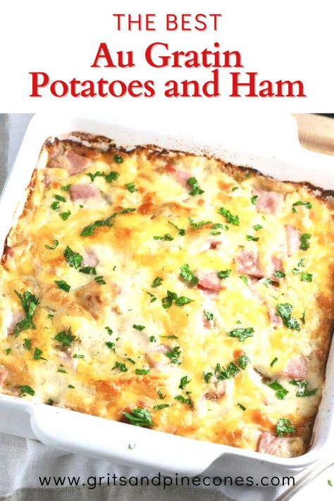 I’ll Gratin Potatoes And Ham, Ham Au Gratin Casserole, Dinner Recipe With Ham, Ham And Potato Au Gratin Casserole, Augratin Cheesy Potatoes With Ham, Scapploped Potatoes With Ham, Augratin Potatoes And Ham Easy Recipes, Ham And Potato Recipes Casseroles, Ham And Potato Au Gratin