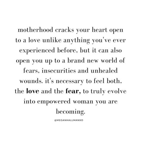 @meganhallmanxo posted to Instagram: The transition into motherhood is hard, and I don’t mean in the spit up in your hair, pee on your shirt, and sleepless nights kind of way (all that stuff is tough too!).  This journey includes more emotions than you could have ever anticipated.  Becoming a mother brings with it a profound sense of love, joy, and happiness into your life; but it can also bring sadness, comparison, confusion, loneliness, and a deep fear of not being a “good enough” mom.  When i Single Mom Quotes Strong, Momma Quotes, New Mom Quotes, Mama Quotes, Mum Quotes, Becoming A Mother, Love Mom Quotes, Mommy Quotes, Mom Life Quotes