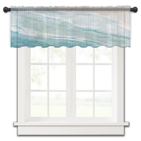 PRICES MAY VARY. ღDURABLE SHEER VALANCE: Kitchen valance are composed of high-quality chiffon material, the fabric is soft and comfortable, smooth to the touch and has a beautiful drape. High-density woven gauze curtains valance can withstand prolonged sunlight exposure and are not easy to fade and fall off. Window valance are also great for homes with pets, with durable fabrics that can withstand the rips of pets' paws and won't easily wear out. ღWIDE POCKET CURTAIN VALANCES: The size of the ru Car Window Curtains, Rustic Valances, Boys Bedroom Curtains, Sheer Valances, Kitchen Window Valances, Valances For Living Room, Curtain Valances, Closet Curtains