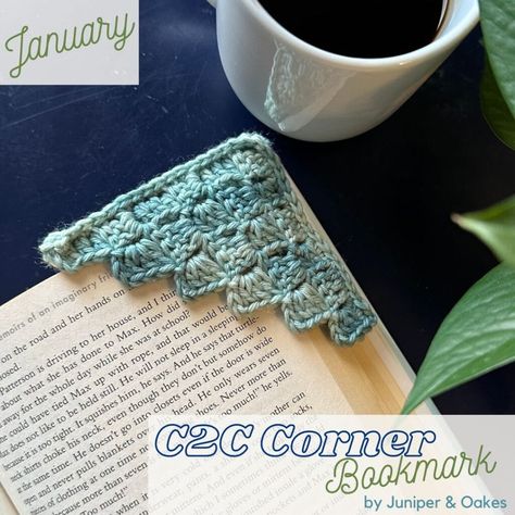 Crochet Corner Bookmark, Bookmark Crochet Pattern, Marque-pages Au Crochet, Bookmark Crochet, Crochet Bookmark Pattern, Corner Bookmark, Corner Bookmarks, Amigurumi Tutorial, C2c Crochet