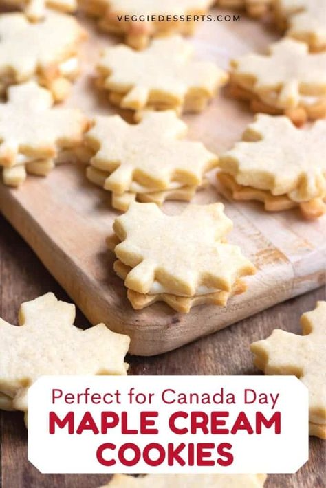 Maple Cookies Recipe, Syrup Cookies, Maple Syrup Cookies, Maple Desserts, Cream Filled Cookies, Maple Leaf Cookies, Cookie Sandwich Recipes, Maple Cookies, Maple Recipes