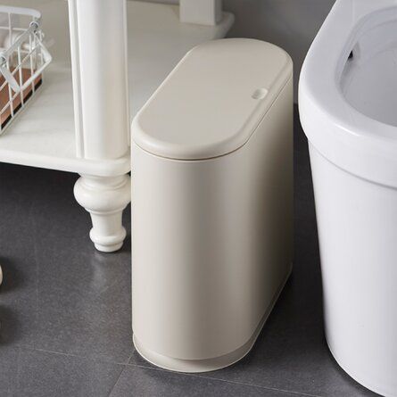 Bathroom Trash Can, Kitchen Trash Cans, Waste Bin, Plastic Organizer, Garbage Bin, Office Bathroom, Garbage Can, Waste Basket, White Bathroom