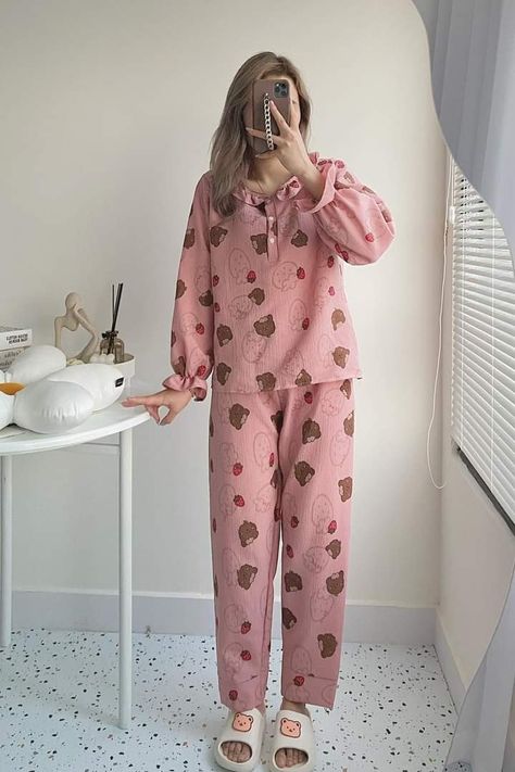 Winter Night Suits For Women, Nightsuits For Women, Aurora Outfit, Night Wear Pajamas, Refashion Dress, Girls Night Dress, Night Suit For Women, Cotton Night Dress, Sewing Easy Diy