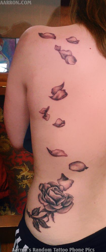 Feathers Falling Tattoo, Falling Roses Tattoo, Fallen Rose Petals Tattoo, Rose Petal Tattoo Falling, Rose Tattoo Petals Falling, Falling Rose Tattoo, Rose Tattoo With Petals Falling Off, Petal Tattoos Falling, Fallen Rose Tattoo