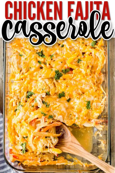 Perfect Baked Chicken, Fajita Casserole, Weeknight Casseroles, Fajita Seasoning Recipe, Chicken Fajita Casserole, Homemade Fajita Seasoning, Chicken Fajita, Best Dinner Recipes, Chicken Fajitas