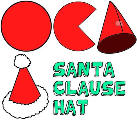 Santa Hat Crafts, Santa Claus Crafts, Santa Hat Pattern, Christmas Arts And Crafts, Santa Decorations, Christmas School, Santa Hats, Preschool Christmas, Santa Clause