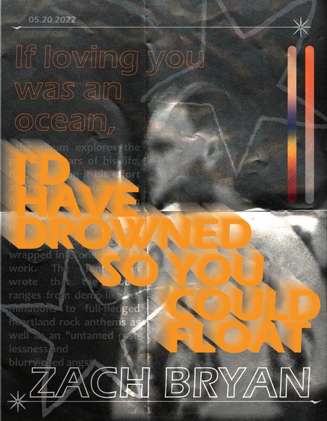 From Austin Zach Bryan, Zach Bryan Poster, Music Graphics, Lyric Poetry, American Bars, Bar Scene, Zach Bryan, Collage Kit, Lyric Poster