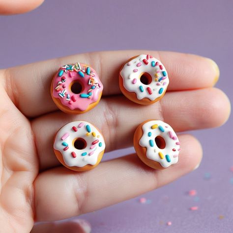 🍩✨ Cute & Amazing Donut Stud Earrings! ✨🍩 Add a sweet touch to your style with our adorable polymer clay donut stud earrings! Handmade with love, these cute accessories are perfect for donut lovers and anyone who loves a bit of fun in their fashion. 🍩💖 🌟 Features: Handmade with high-quality polymer clay Lightweight and comfortable for everyday wear Hypoallergenic posts, perfect for sensitive ears 🎨 Colors & Designs: Available in a variety of frosting colors and sprinkles Custom designs av... Polymer Clay Donut, Polymer Clay Sweets, Clay Donut, Fairy Food, Frosting Colors, Donuts Earrings, Clay Magnets, Cute Donuts, Craft Stalls