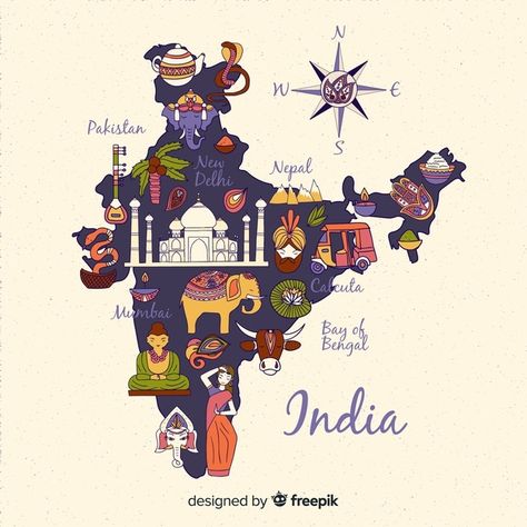 India Map Creative Art, India Map Asthetic Picture, India Illustration Map, Indian Map Aesthetic, Indian Map Art, India Map Drawing Art, Indian Map Drawing, India Map Illustration, India Map Drawing