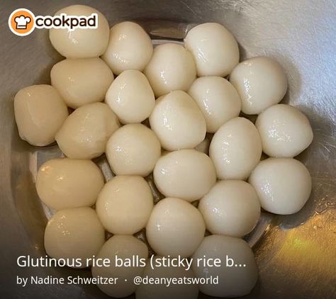 Glutinous Rice Balls Recipe, Sticky Rice Balls, Rice Balls Recipe, Glutinous Rice Balls, Sweet Sushi, Grass Jelly, Dessert Places, Things To Eat, Glutinous Rice