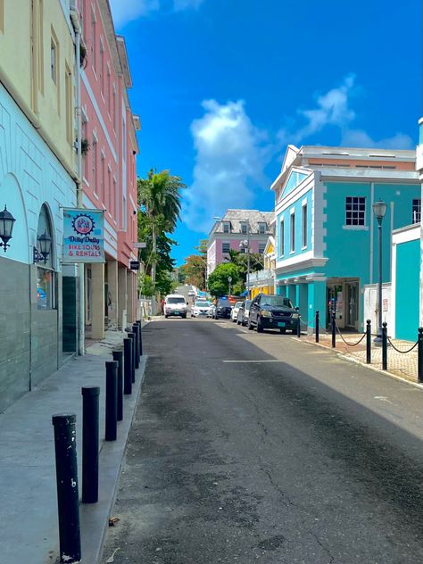 Nassau
Bahamas 
Road
Building
Colorful buildings
Colourful buildings
Cars
Tropical
Island Aesthetic Road, Bahamas Beach, Bahamas Travel, Bahamas Vacation, Bahama Mama, Bahamas Cruise, Nassau Bahamas, Senior Trip, Colorful Aesthetic