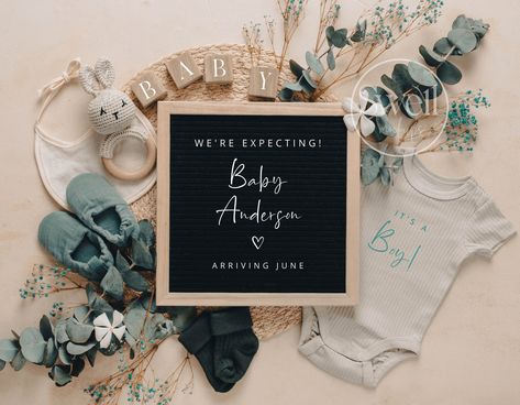 Baby Boy Pregnancy Announcement, Facebook Baby Announcement, Boy Pregnancy Announcement, First Pregnancy Announcements, Boy Pregnancy, Spring Baby Boy, Pregnant With Boy, It's A Boy Announcement, Pregnancy Announcement Template