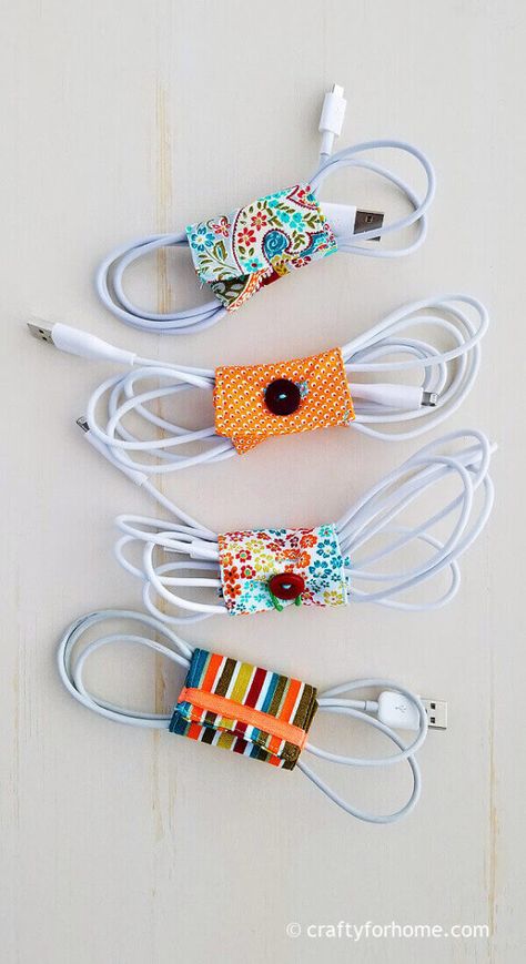 Easy Sewing Scrap Projects, Quick Easy Sewing Projects To Sell, Fabric Products Ideas, Sewing Projects For Craft Fairs, Cord Holder Diy, Sewing Scraps Ideas, Quick Diy Gifts, Cord Keeper, Colorful Hairstyles