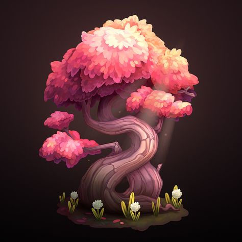 Morgan's Tree - 2.5D by 3D Artist Morgan Hilber on ArtStation 3d Tree For Classroom, Tree For Classroom, Fantasy Tree Drawing, Classroom Tree, Fantasy Tree, Magical Tree, 3d Tree, Crazy Daisy, Family Decor