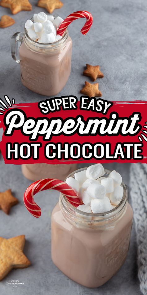 Mint Hot Chocolate Recipe, Aesthetic Hot Chocolate, Hot Chocolate Ideas, Hot Chocolate Aesthetic, Peppermint Hot Chocolate Mix, Candy Cane Hot Chocolate, Creamy Hot Chocolate Recipe, Peppermint Hot Chocolate Recipe, Chocolate Aesthetic