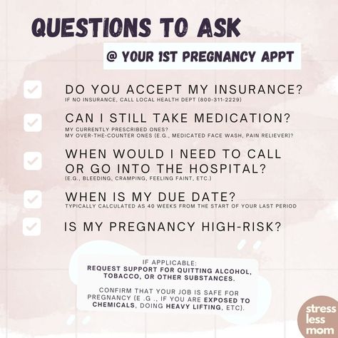 I'm pregnant, now what? Questions to ask at your first OBGYN appointment 📝 Positive pregnancy test 🤯 ✅  Make an appointment with your OB/GYN 👩🏽‍⚕️ ✅  Stop drinking a gallon of coffee every day 😭 ✅  Ask the right questions at your 1st appointment so your doctor knows you’re an informed mama-to-be💡✅  Let Stress Less Pregnant Mom guide you through each step of the pregnancy process to make your life easier? 😎✅  #pregnancy #firsttimemom #firsttrimester #momlife #stresslessmom #pregnant #pregnan... Pregnant Now What, Vegan Pregnancy, Positive Pregnancy Test, What Questions, Asking The Right Questions, I'm Pregnant, First Trimester, Make An Appointment, What If Questions