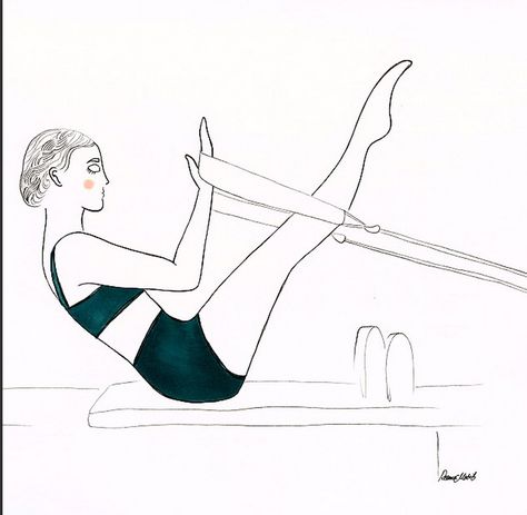 Illustration for New York Pilates by Reema. #illustration #art #pilates #nyc #love #beautiful #drawing #cute #reformer #health Pilates Illustration Art, Pilates Graphic, Pilates Drawing, Nyc Pilates, Pilates Performer, Pilates Illustration, Pilates Art, Pilates Core Exercises, Pilates Logo