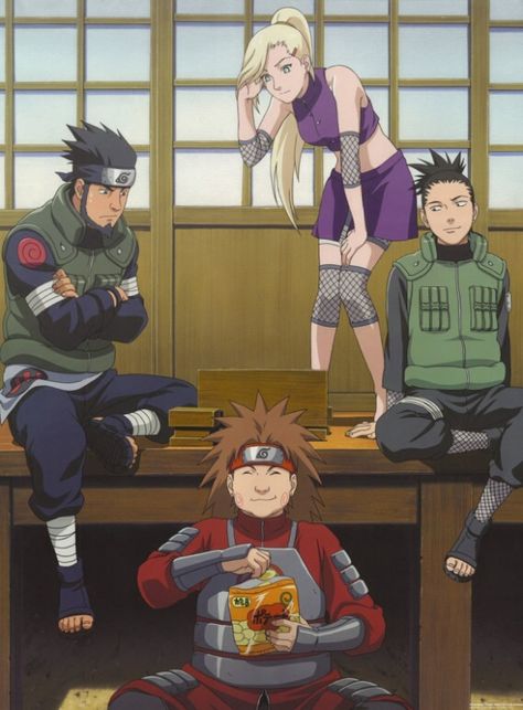 Team 10 Team 10 Naruto, Ino Shikamaru, Poses Manga, Team 10, Naruto Teams, Naruto Images, Kushina Uzumaki, Naruto Uzumaki Shippuden, Naruto Series