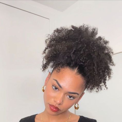 Hair Puff, Quick Natural Hair Styles, Girls Natural Hairstyles, Pelo Afro, Hairdos For Curly Hair, Natural Curls Hairstyles, 4c Hair, Natural Hair Styles Easy, Curly Girl Hairstyles