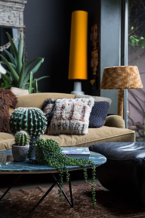 London's Hottest Interior Designer Abigail Ahern Reveals Her Top Decorating Tips Diy Interior Decor, Dark Living Rooms, Abigail Ahern, Beige Living Rooms, European Home Decor, Dark Interiors, Home Decor Fabric, Inspired Homes, Living Design