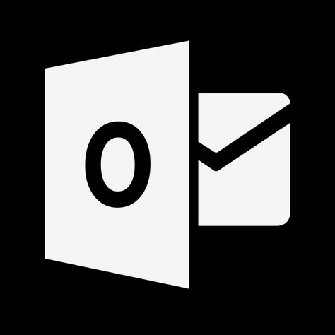 Outlook black and white icon White Icon Widget, Yahoo Mail Icon, Outlook Icon, All Apps Icon, Iphone Widgets, Mobile App Icon, Apps Icon, Mail Icon, Black Wallpaper Iphone Dark