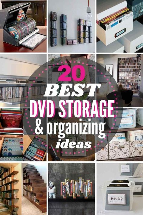 20 BEST DVD Storage and Organizing Ideas! #DVD #DVDstorage #DVDstorageideas #DVDstorageideasdiy #DVDorganizing #DVDorganization #DVDorganizingideas #DVDorganizationideas #DVDorganizationideasdiy #DVDorganizingideasdiy #DVDshelves #DVDsleevestorage #DVDspacesavingstorageideas #DVDdisplayideas #DVDwall #DVDstoragesolutions #DVDstoragecabinet #DVDshelf #DVDstorageshelves Dvd Organization Ideas, Dvd Storage Ideas Living Room, Dvd Sleeve Storage, Dvd Storage Ideas Diy, Diy Dvd Shelves, Ikea Dvd Storage, Dvd Storage Solutions, Vitrine Ikea, Organize Dvds