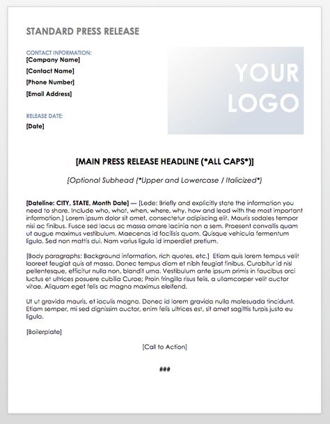 Free Press Release Templates | Smartsheet Press Release Design, Press Release Example, Press Release Template, Music Release, Body Paragraphs, Book Press, Docs Templates, Templates Free Design, Statement Template