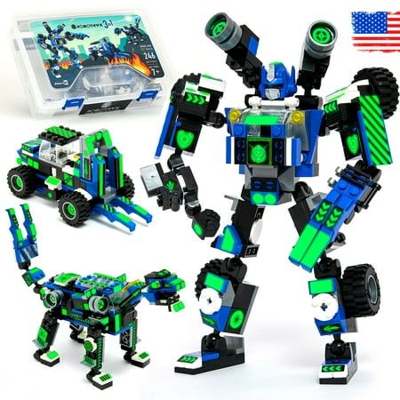 Introducing JitteryGit's Robotryx Guardians Leader and Commander in Chief- Snabglider! Snabglider is a great toy gift for boys and girls that love construction and robots. With three forms to choose from, kids ages 5 6 7 8 9 10 11 12 will love building Cliffsling's Robot Robotryx form, Robot Panther form or his high-tech forklift form, that's three toys in one! Snabglider makes a great gift for all ages, whether as a fun captain for imaginary battles with 5 6 7 8 year olds or an incredibly cool Christmas Toys For Boys, Toys For Boys 3-5, Robot Building, Stem Building, Building Toys For Kids, Xmas List, Christmas Gifts For Boys, Kids Adventure, Gift For Boys